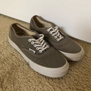 Gray vans authentic skate shoe
